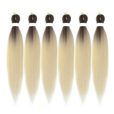 China Ez/easy/pre-stretched hair bulk color ombre color ez braid synthetic braiding private label pre stretched braiding hair volume for sale