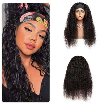 China Jerry Curl Headband Wigs Synthetic Hair Wig Women Headband Wig for sale