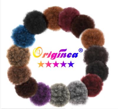 China Afro Bun Curly Synthetic Afro Curly Clip In Hair Bun For Women Afro Bun 15 Color Wig Afro Puff Drawstring Bun for sale