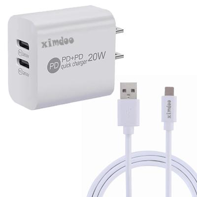 China Factory Price Mobile Phone Laptop/Tablet Pro Type-C PD Apple iPhone 13 Charger Travel Quick Charging QC 3.0 Adapter and Cable 3A 20W 65W for sale