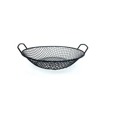 China Easily Cleaned Hot Rotated BBQ Mesh Basket Non-Stick BBQ Grill with Two Handles for Outdoor Cooking for sale