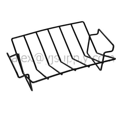 China Easily Cleaned Chicken Roasting Rack Turkey Roast Rack Barbecue BBQ Rib Rack Non-Stick Grill for sale