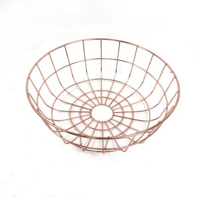 China High quality practical viable hot sale metal wire contracted fruit basket of home kitchen store fruit vegetable for sale