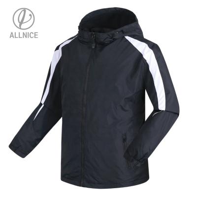 China Factory Hot Sale Custom Viable Men's Shear Hooded Jackets Black White Contrast Boys Fleece Shell Breathable Softshell Baseball Uniforms for sale