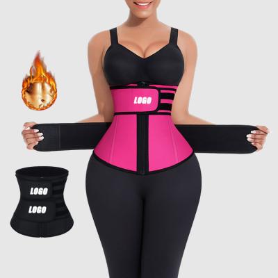 China 2022 Best Selling HEXIN HEXIN Antibacterial Latex Waist Trainer Womens Big Size Steel Boned Latex Waist Trainer With Sticker Shapewear for sale