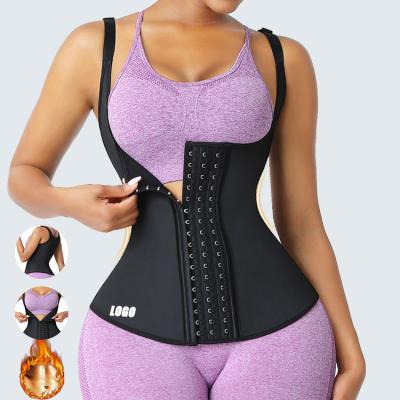 China Wholesale QUICK DRY Custom Made Belly Control 5 Steel Bones Women Vest Latex Waist Trainer for sale