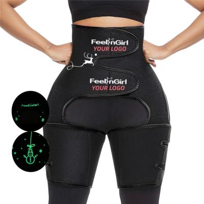 China Antibacterial Online Waist Trainer Neoprene Fashion Double Belt Compression Waist Trainer Reflective Women for sale