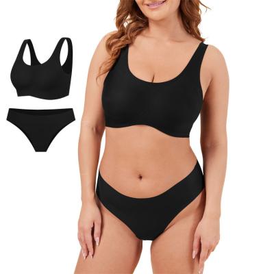 China Plus Size Sustainable Wholesale Slimming Seamless Yoga Sports Womens Bras Set for sale