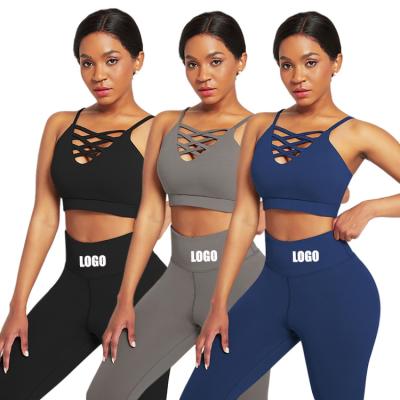 China HEXIN New Antibacterial Yoga Set 2021 Fitness Clothing Woman Fitness Set Fitness Clothing 3 Piece Yoga Set for sale