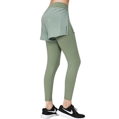 China Cute Antibacterial Private Label Two Piece Green Sportswear For Women for sale