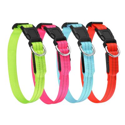 China Night Safety Pet Viable Waterproof Glow Up Collar USB Rechargeable Led Flashing Nylon Dog Collar for sale