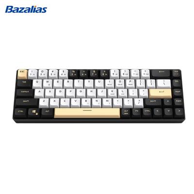 China Mini Gaming 60% Custom Radio 68 Keys Keycap Anti-ghosting Muti-color PBT Mechanical Keyboard for sale