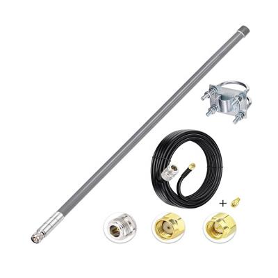 China Long Range Wifi Antenna 5Km 868mhz 915mhz 2.4G High Gain Omnidirectional Fiberglass Antenna 20mm*450mm/550mm/1050mm/1250mm for sale