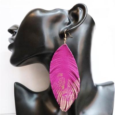 China Environmental Friendly Leaf Dangle Earrings For Women Jewelry Accessories for sale