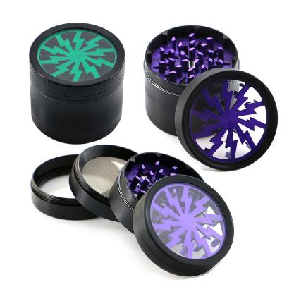 China Durable Custom Four Pieces Grinder 52MM Cavity Tobacco Out Of Blender Smoking Accessories Spice Metal Herb Grinder Aluminum for sale