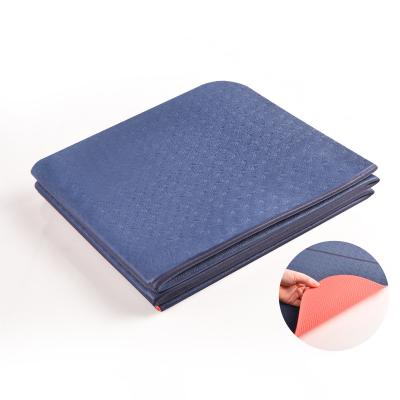 China Travel Waterproof Eco-Friendly Custom Portable Outdoor Exercise Band Private Label Foldable Yoga Mat for sale