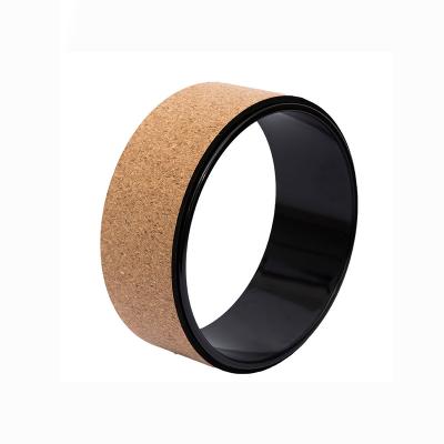 China Custom Made High Quality Eco Friendly Cork Yoga Wheel Eco Friendly Cork And Wooden Yoga Wheel For Yoga Exercise for sale