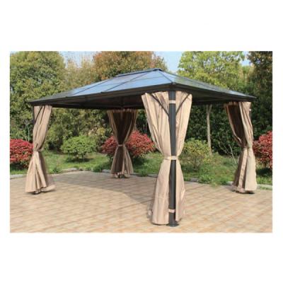 China Garden Gazebo Manufacturers Heavy Duty Waterproof Outdoor Garden Gazebo Backyard Patio Aluminum Pergola with Mosquito Making for sale