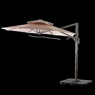 China 3M Double Roofs Suspended Patio Umbrella Diameter Large Size Aluminum Single Garden Roofs Sunshade (Having Small Canopy On Big Canopy) Heavy Duty for sale