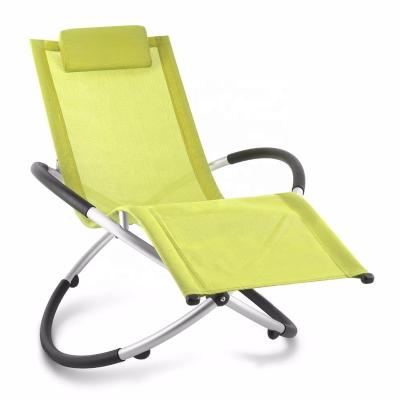 China Be Used In Anywhere Steel Tube Zero Gravity Orbital Folding Patio Sofa Rocking Chair Foldable Lounge for sale