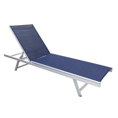 China Be Set in PL002 Garden Aluminum Mesh Reclining Patio Lounger with Adjustable Legs and Back for sale