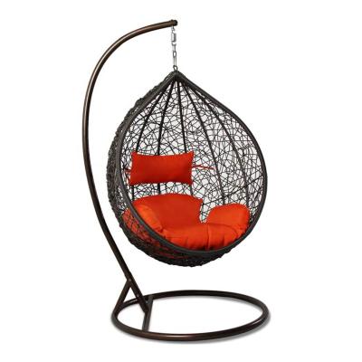 China Iron Rain Steel Swing Chair Iron Steel Hanging Rattan Swing Egg Chair Water Swing Egg Chair Furniture Drop Shaped Hanging Swing Hanging Chair metal exteriors for sale