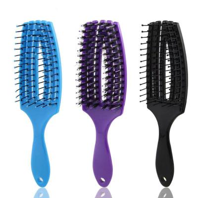 China Comfortable Professional Hair Detangling Paddle Brush Custom Logo Scalp-Hugging And Vent for sale