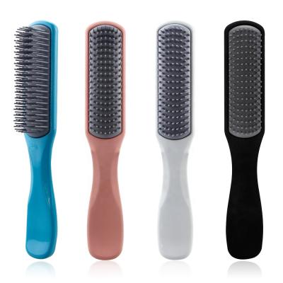 China Small 9 Rows Paddle Brush Customizable Nylon Styling Brush Detangling Brush for sale