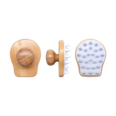 China All Natural Hot Selling Scalp Massage Hair Brush Shampoo Clean Wood Brush Customized Logo for sale