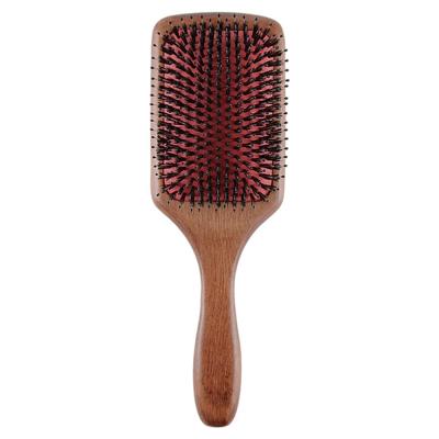 China High Quality Wood Cushion Massage Hair Brush Cushion Soft Hair Brush With Boar Bristle for sale