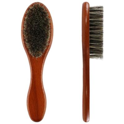 China New Product Round Wave Brush 360 Wooden Curved Wave Brush For Boar Hair Beard Brush Hair for sale