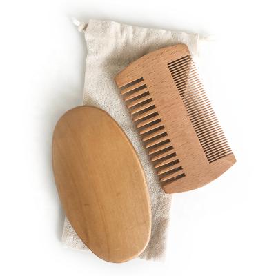 China Comfortable Healthy Detangling Eco Man Beard Comb Maker Friendly Beard Brush And Comb Set for sale