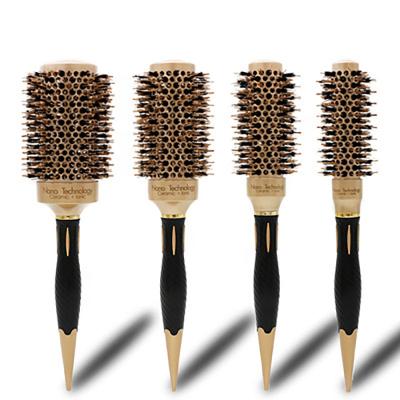 China Round Professional High Strength Ceramic Ionic Hair Curling Brush for sale