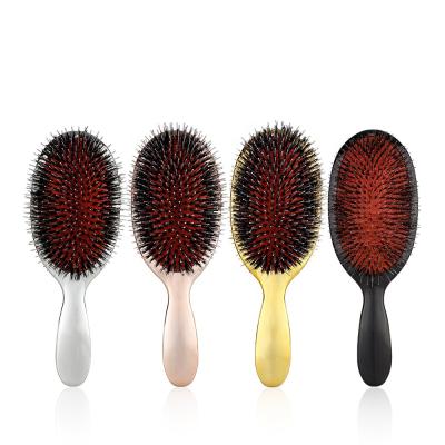 China Nylon Mixed Plastic Hair Brush Cushion Paddle Paddle Massage Boar Oval Hairbrush for sale