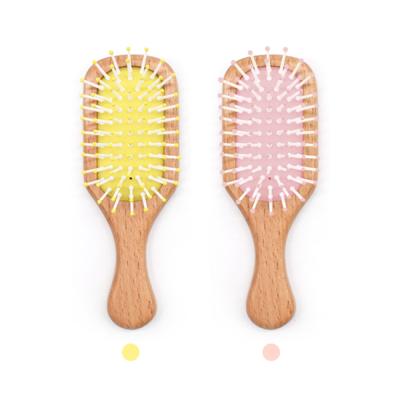 China Baby Waterproof Natural Wooden Hairbrush Hairbrush and Comb Set Factory Bamboo Hairbrush Manufacturer for Toddler Kids for sale