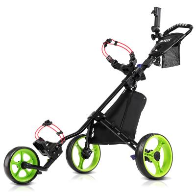 China Special Pockets To Store Golf Shoes Golf Equipment Factory Direct Multi-Function Foldable Golf Buggy For Smooth All-terrain Training for sale