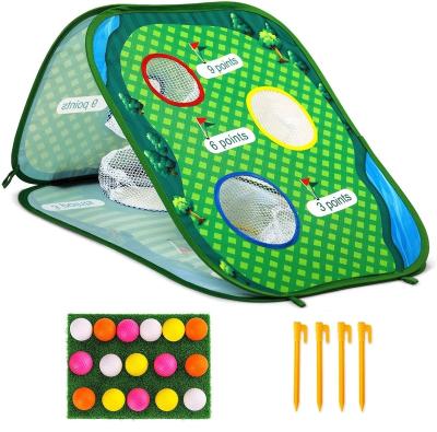 China Golf Practice Outdoor Indoor Training Portable Folding Chipping Hitting Practice Golf Net With Target for sale