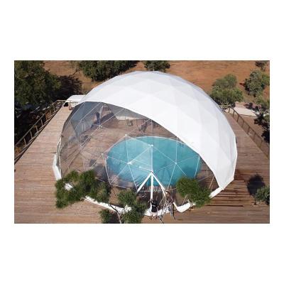 China New Geodesic Dome Tent For Cafe Canteen Restaurants Trade Show Customized Tent Diameter 5m for sale