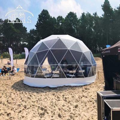 China Diagonal Bracing Type In-stock Diameter 6m Geodesic Glamping Dome Tent For Resort Hotel for sale