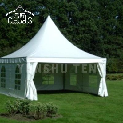 China Wedding waterproof wind resistance pagoda side tent with white PVC coating for outdoor events for sale