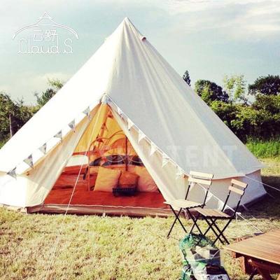 China Diagonal Bracing Type Popular 5+ Person Bell Tent Hotel Rerort Tent for sale