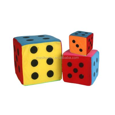 China Manufacturer Custom Cloth Stuffed Sponge Soft Child's Dice Toy Set Large, Dice Game, Wurfel Les Des Dadi Custom Dice Support Dice 3