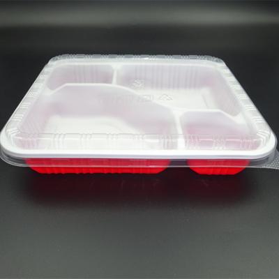 China Low Price MOQ Heatable Disposable Food Container, Disposable Bento Box, Cheap School PP Plastic Kids Heatable Disposable Tiffin Lunch Box for sale