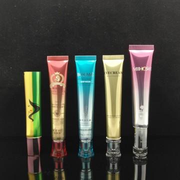 China Low MOQ 50ml 60ml 100ml 200ml 3oz 4oz 5oz Custom cosmetics luster cosmetic tube with acrylic cap, pink green black cream tube, custom tubes for sale