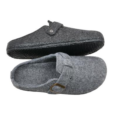 China 2022 fashion trend warm slipper wool felt upper rubber outsole loop upper for sale