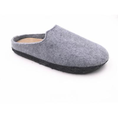 China 2022 fashion trend warm slipper wool felt top rubber outsole gray felt for sale