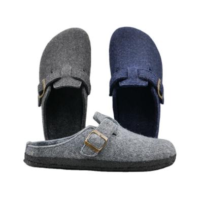 China 2022 fashion trend warm slipper wool felt upper rubber outsole loop upper for sale