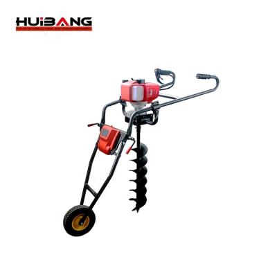 China More Labor Saving 68cc Folding Tree Planting Digging Machinery With Manganese Alloy Drill Bits Hand Push Earth Auger Ground Digger for sale