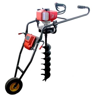 China 68cc Hand Push Folding Tree Planting More Labor Saving Digging Machinery With Manganese/Alloy Drill Bit Earth Auger Ground Digger for sale