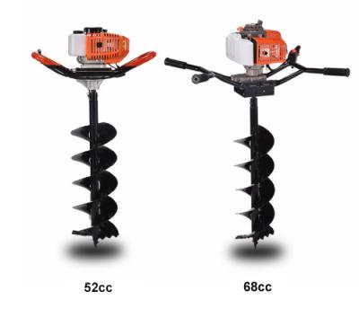 China Lightweight 68cc Gasoline Earth Drilling Machine Gasoline Digging Hole Machine Earth Auger With Drill Bit 40/60/80/100/120/150/200/250/300 mm for sale